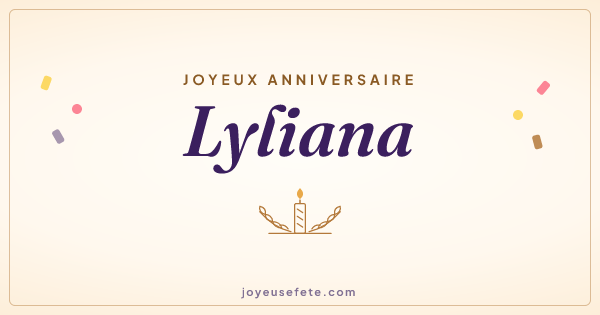 Image « Joyeux anniversaire Lyliana » au format large