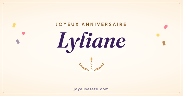 Image « Joyeux anniversaire Lyliane » au format large