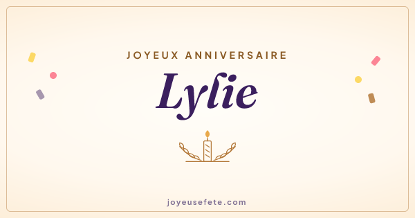 Image « Joyeux anniversaire Lylie » au format large