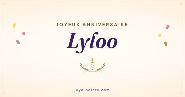 Image « Joyeux anniversaire Lyloo » au format large
