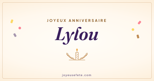 Image « Joyeux anniversaire Lylou » au format large