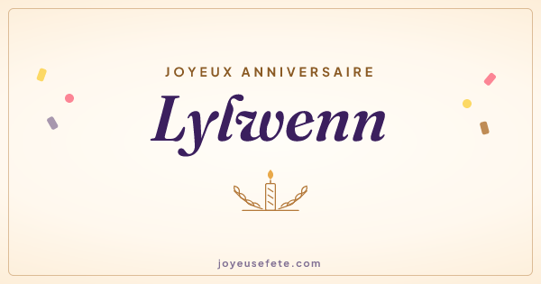 Image « Joyeux anniversaire Lylwenn » au format large