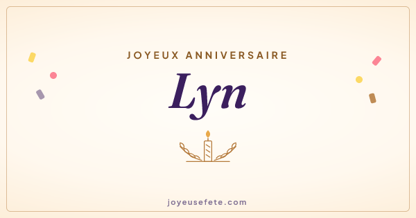 Image « Joyeux anniversaire Lyn » au format large