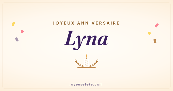 Image « Joyeux anniversaire Lyna » au format large