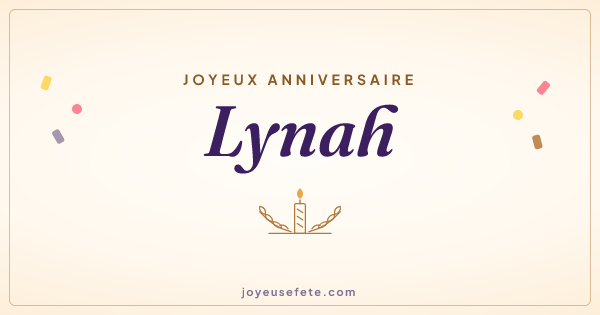 Image « Joyeux anniversaire Lynah » au format large