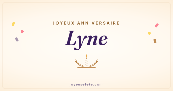 Image « Joyeux anniversaire Lyne » au format large