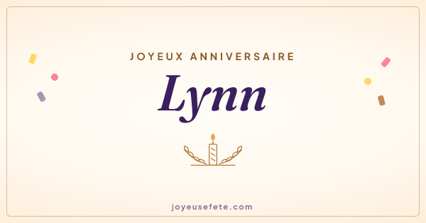 Image « Joyeux anniversaire Lynn » au format large