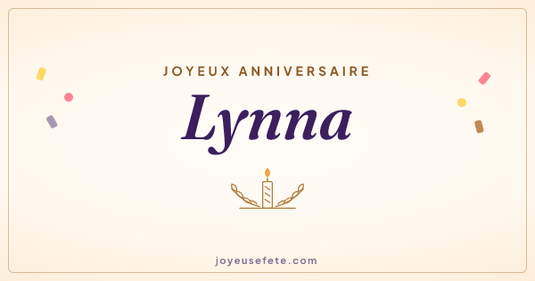 Image « Joyeux anniversaire Lynna » au format large