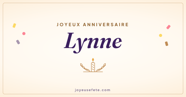 Image « Joyeux anniversaire Lynne » au format large