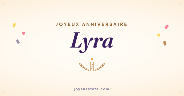 Image « Joyeux anniversaire Lyra » au format large