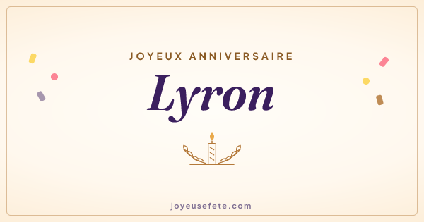 Image « Joyeux anniversaire Lyron » au format large