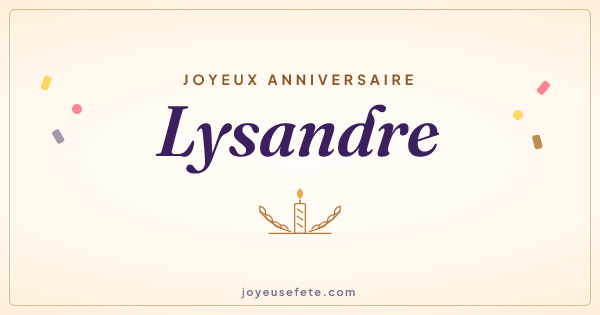Image « Joyeux anniversaire Lysandre » au format large