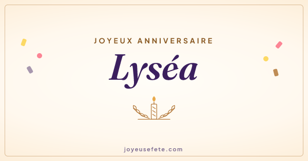 Image « Joyeux anniversaire Lyséa » au format large