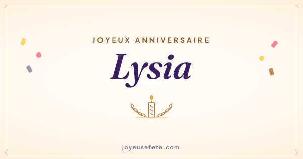Image « Joyeux anniversaire Lysia » au format large
