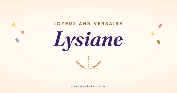 Image « Joyeux anniversaire Lysiane » au format large