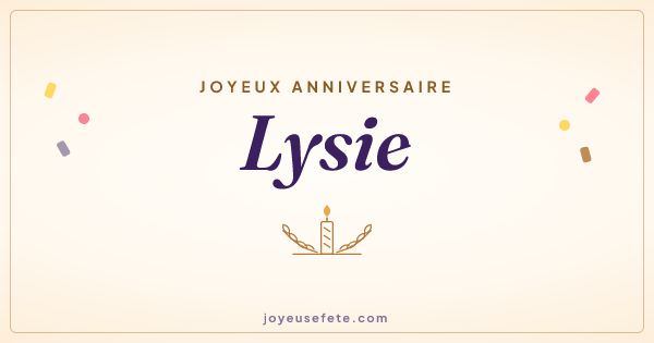 Image « Joyeux anniversaire Lysie » au format large