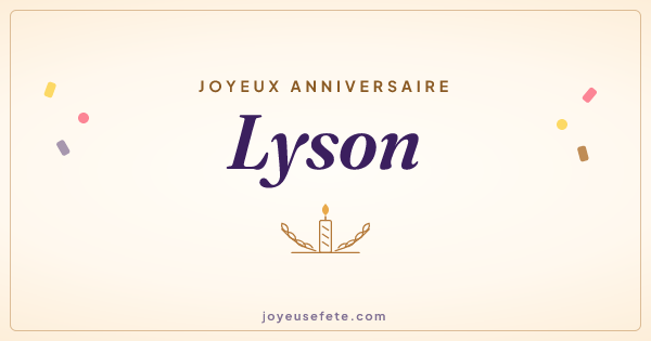 Image « Joyeux anniversaire Lyson » au format large