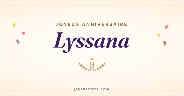 Image « Joyeux anniversaire Lyssana » au format large