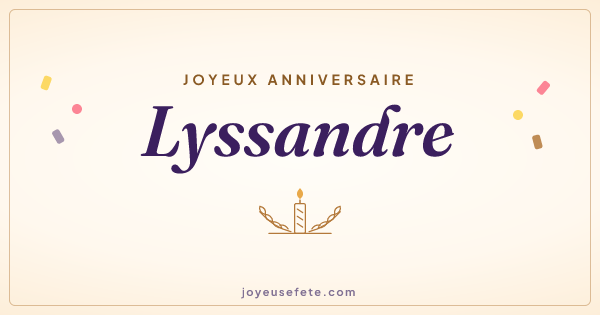 Image « Joyeux anniversaire Lyssandre » au format large