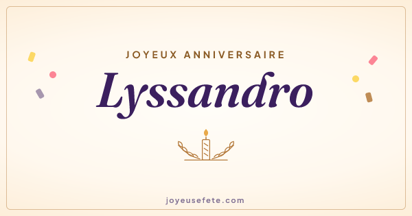 Image « Joyeux anniversaire Lyssandro » au format large