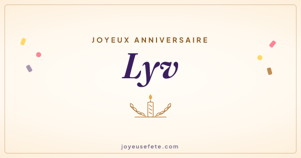 Image « Joyeux anniversaire Lyv » au format large