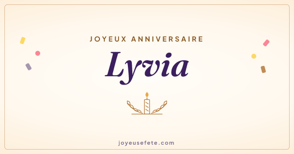 Image « Joyeux anniversaire Lyvia » au format large