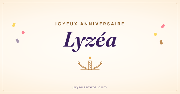 Image « Joyeux anniversaire Lyzéa » au format large