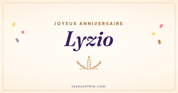 Image « Joyeux anniversaire Lyzio » au format large