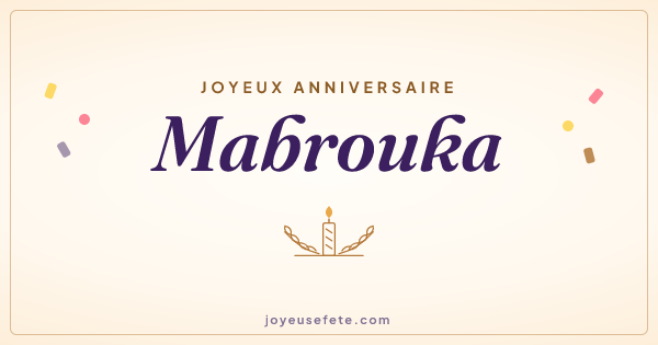 Image « Joyeux anniversaire Mabrouka » au format large