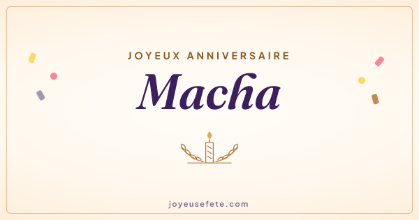Image « Joyeux anniversaire Macha » au format large