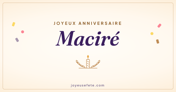 Image « Joyeux anniversaire Maciré » au format large