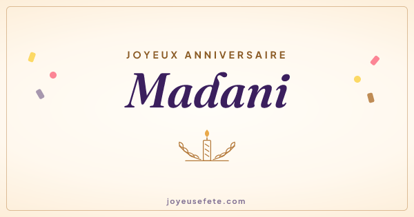Image « Joyeux anniversaire Madani » au format large