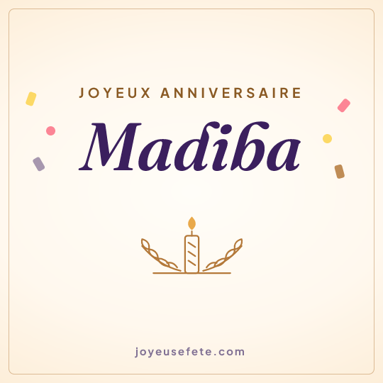 Image carrée « Joyeux anniversaire Madiba » pour WhatsApp