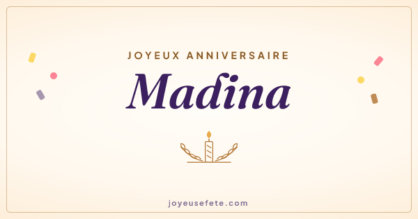 Image « Joyeux anniversaire Madina » au format large