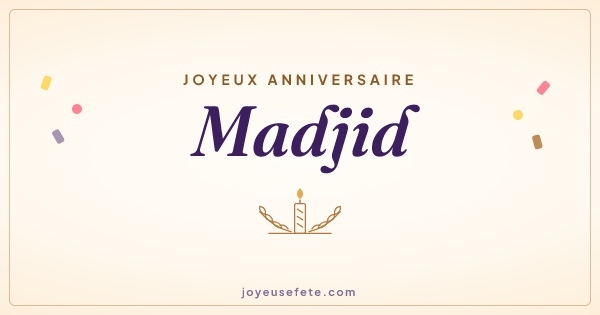 Image « Joyeux anniversaire Madjid » au format large