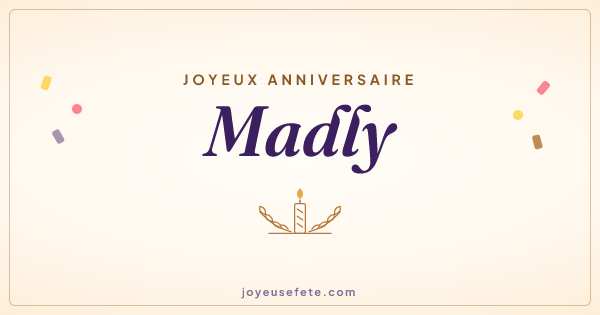 Image « Joyeux anniversaire Madly » au format large