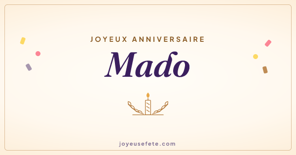 Image « Joyeux anniversaire Mado » au format large