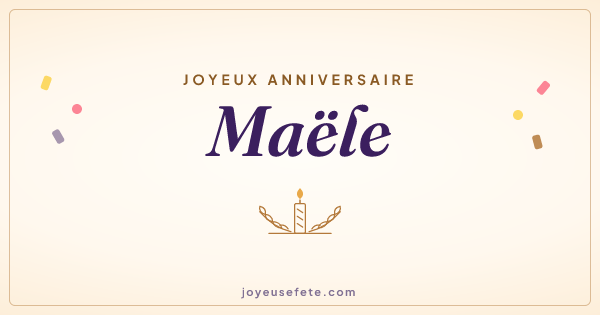 Image « Joyeux anniversaire Maële » au format large