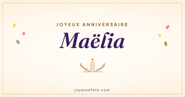 Image « Joyeux anniversaire Maëlia » au format large