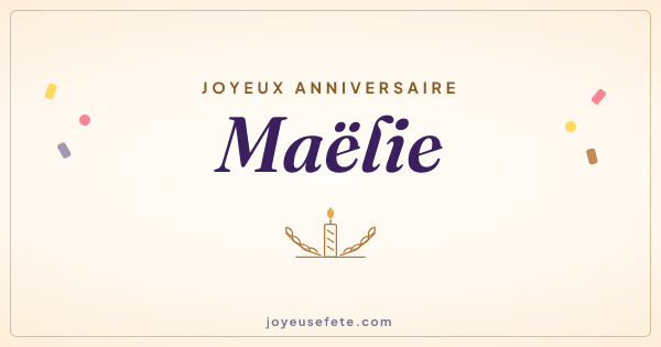 Image « Joyeux anniversaire Maëlie » au format large