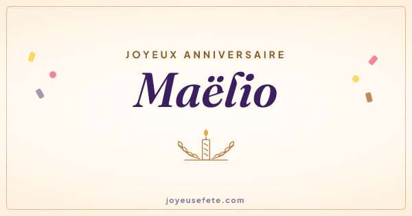 Image « Joyeux anniversaire Maëlio » au format large