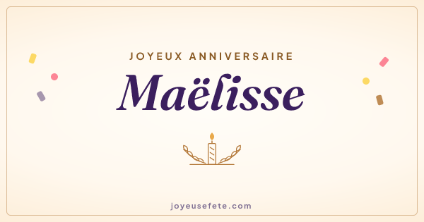 Image « Joyeux anniversaire Maëlisse » au format large
