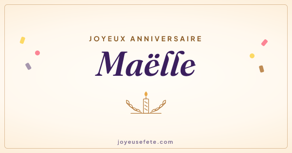 Image « Joyeux anniversaire Maëlle » au format large