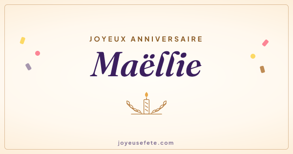 Image « Joyeux anniversaire Maëllie » au format large