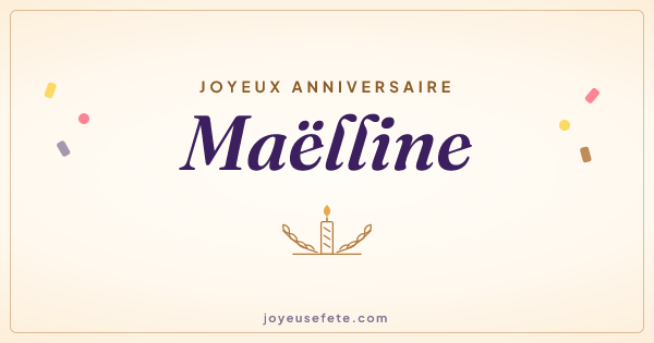 Image « Joyeux anniversaire Maëlline » au format large