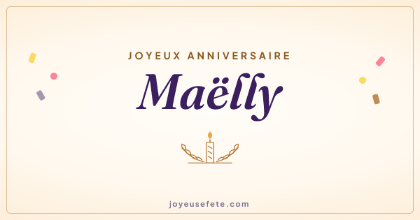 Image « Joyeux anniversaire Maëlly » au format large