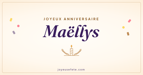 Image « Joyeux anniversaire Maëllys » au format large