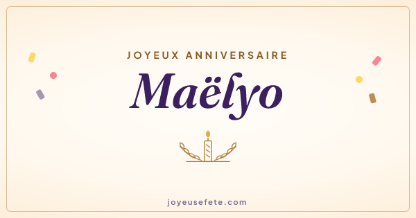 Image « Joyeux anniversaire Maëlyo » au format large