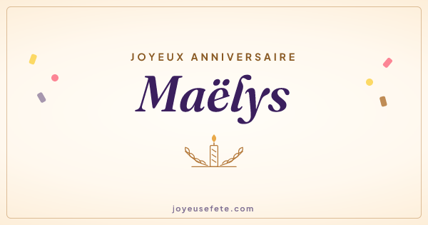 Image « Joyeux anniversaire Maëlys » au format large