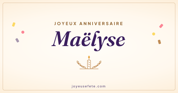 Image « Joyeux anniversaire Maëlyse » au format large